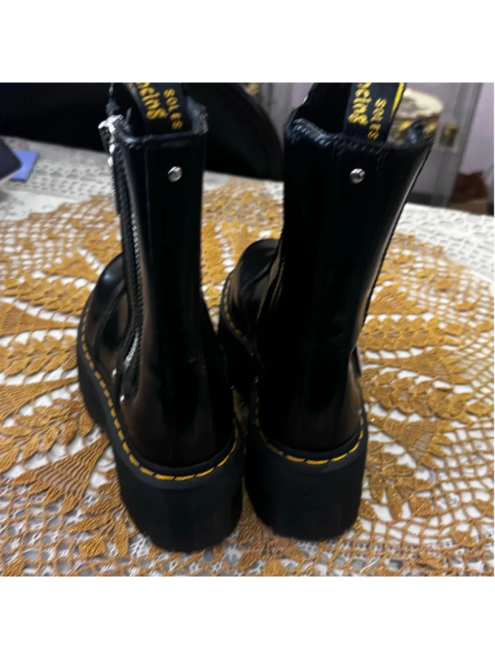 Women's Dr. Martens Black Platform Boots Size 6